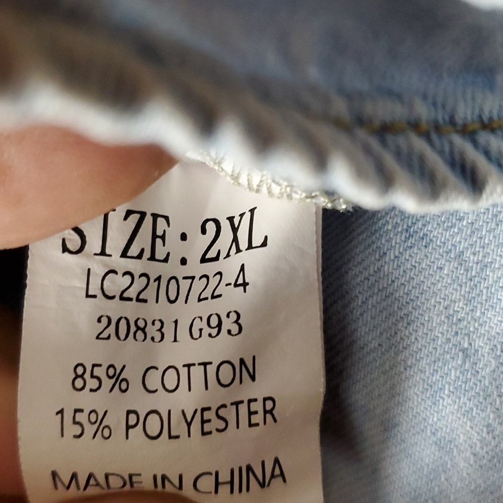 Denim Button Down Washed Blue Dress - Picture 7 of 7